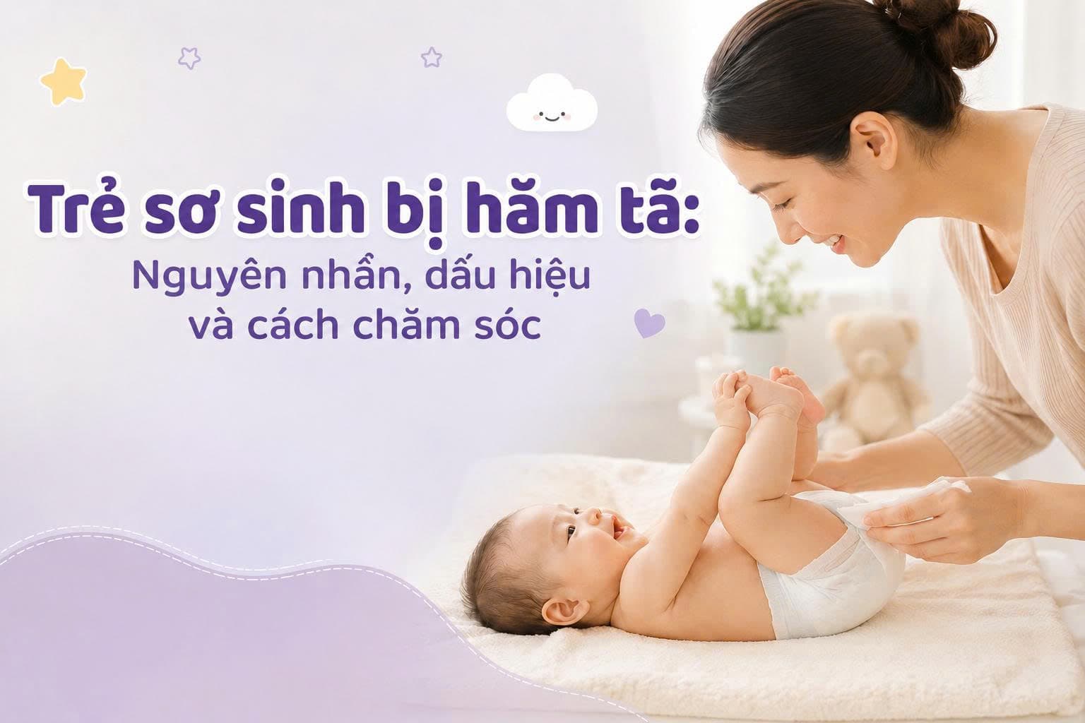 Trẻ sơ sinh bị hăm tã và cách chăm sóc vùng da mặc tã
