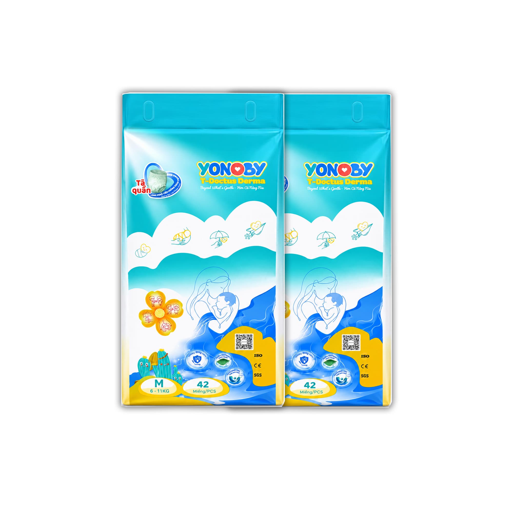 COMBO 2 Tã/bỉm Quần Yonoby T-Doctus Derma