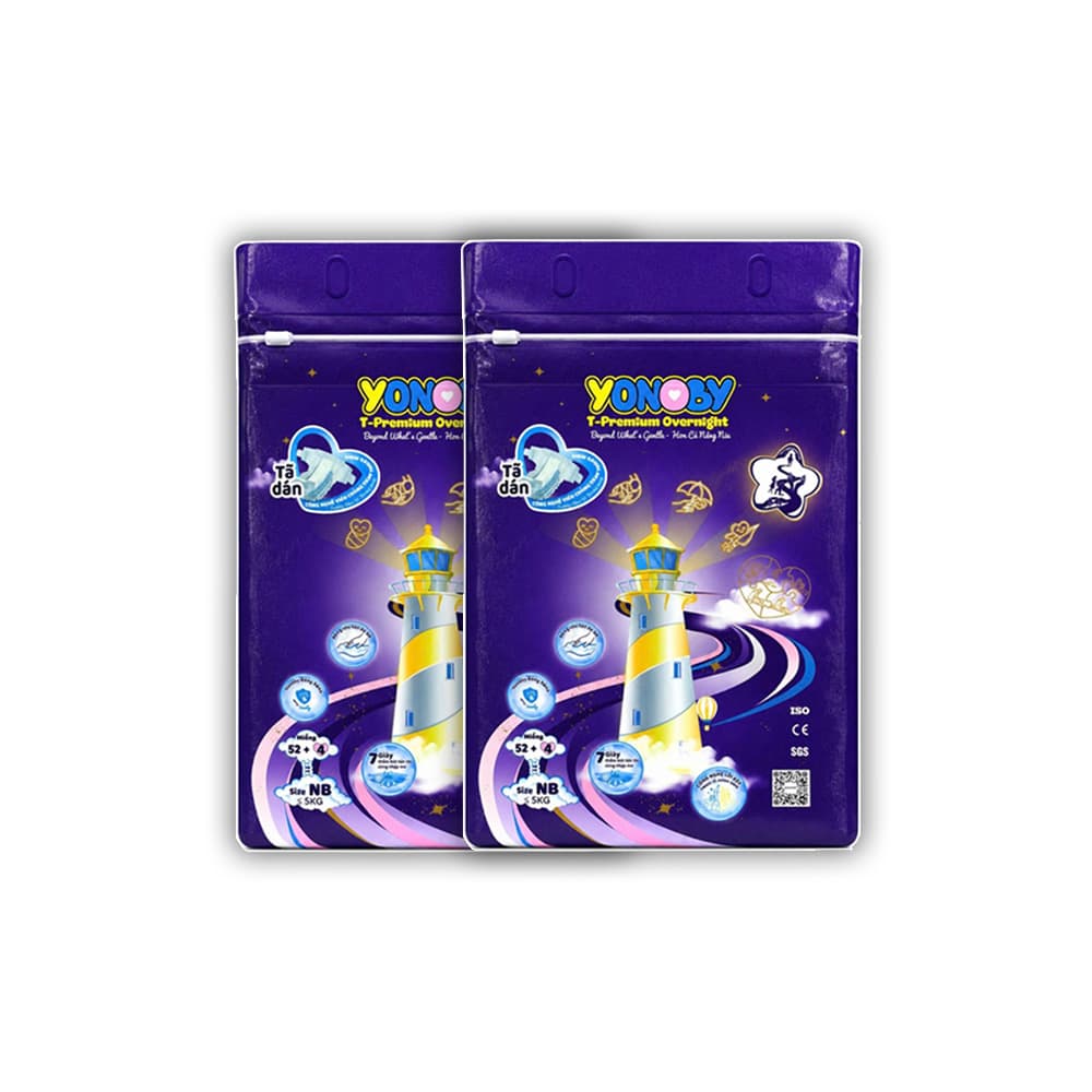 COMBO 2 Tã Dán Yonoby T-Premium Overnight