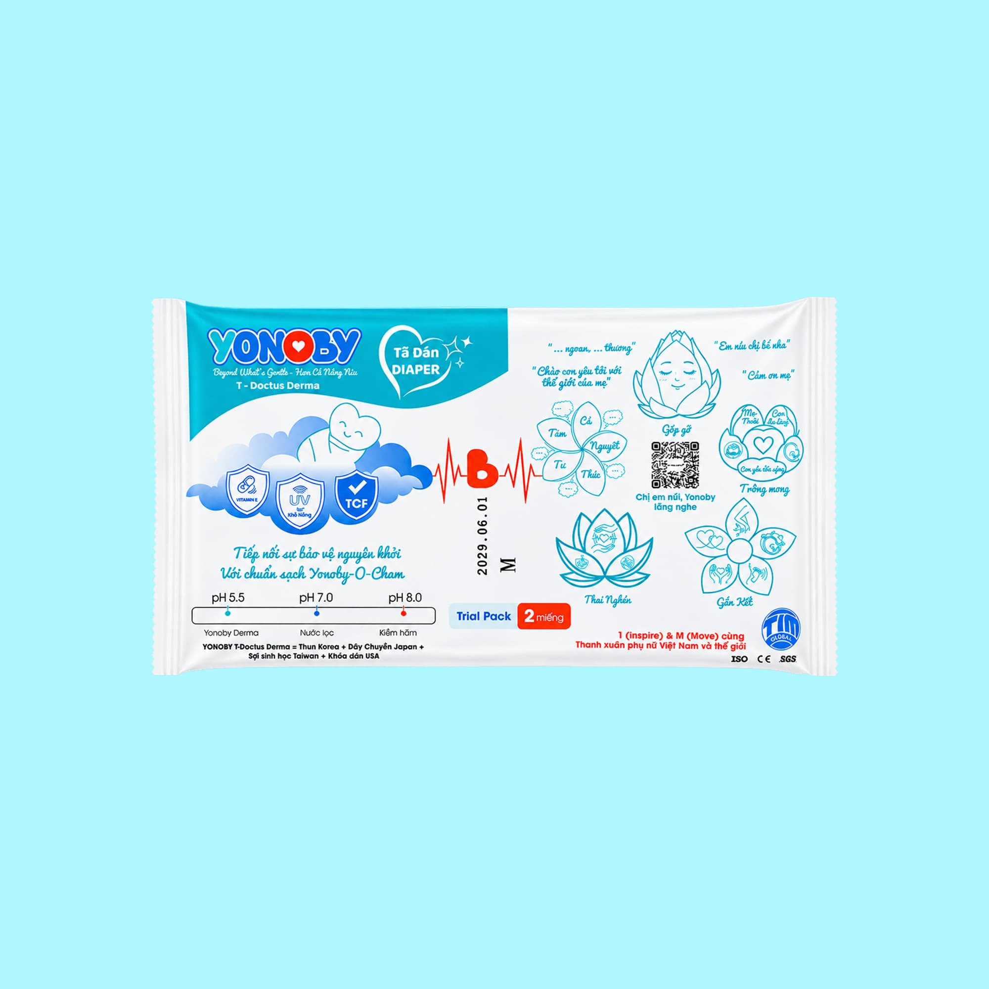 [Gói dùng thử] Tã Dán Yonoby T-Doctus Derma